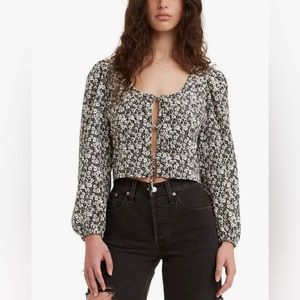 Levi s Blouse Woman , Size L , Floral